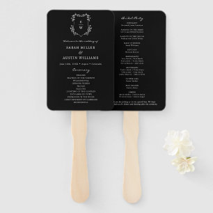 Schwarzes Hochzeitsprogramm Fächer