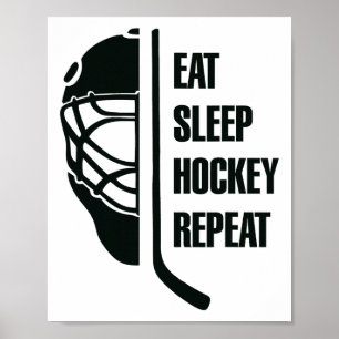 Schwarzes Hockey-Design für professionelle Eishock Poster