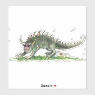 Schwarzes Hodag Monster Rheinlander Wisconsin Aufkleber