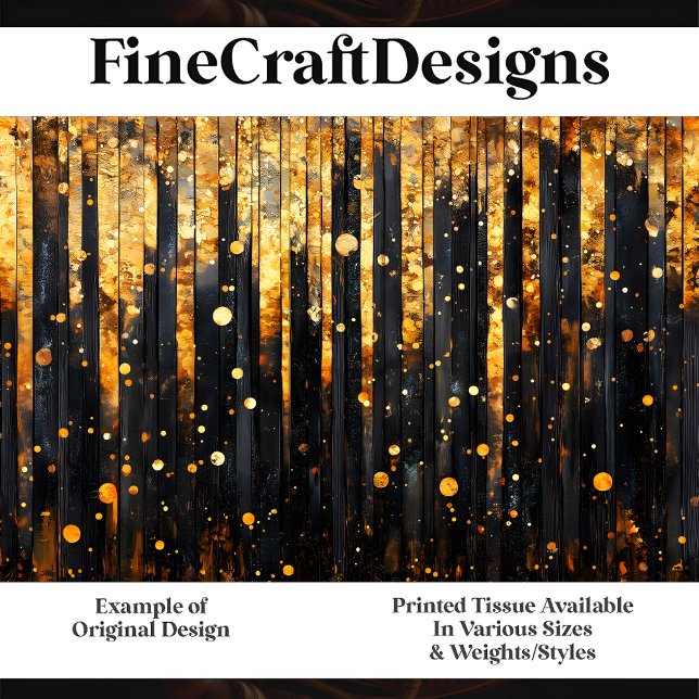 Schwarzes Holz mit goldenem Blatteffekt J3 Decoupa Seidenpapier (Von Creator hochgeladen)