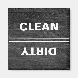 Schwarzes Holz Moderner Geschirrspüler Magnet