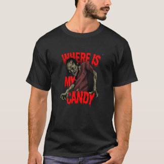 Schwarzes Horror-Grafik-T-Shirt T-Shirt