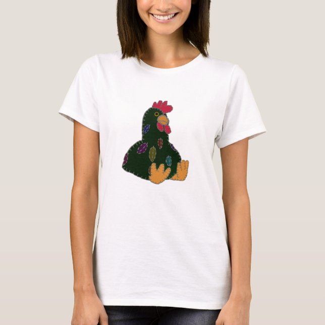 Schwarzes Huhn T-Shirt (Vorderseite)