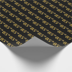 Schwarzes, Imitat-Gold85. (Achtzig-Fünftes) Geschenkpapier