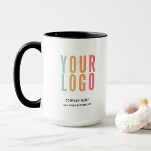 Schwarzes individuelles Geschäftslogo Werbeartikel Tasse