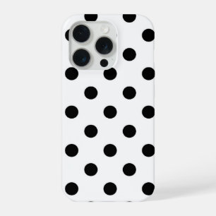 Schwarzes iPhone 15 Pro Case mit Punkten Hülle