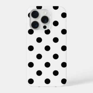 Schwarzes iPhone 15 Pro Case mit Punkten Hülle