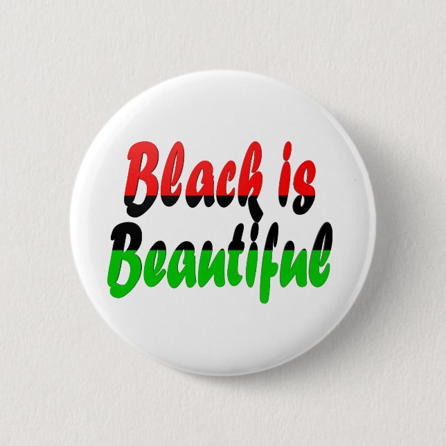 Schwarzes ist schöne Pan-Afrikanische Flagge Button (Vorderseite)