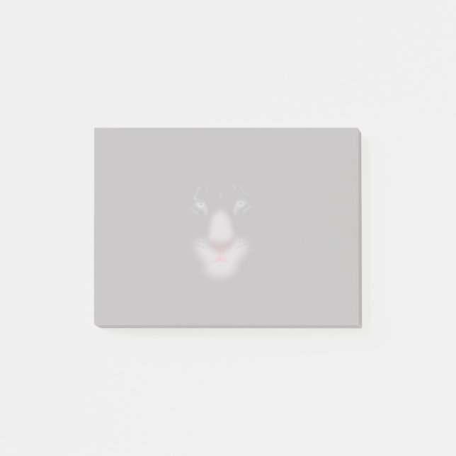 Schwarzes Jaguar oder Panther große Katzen-Gesicht Post-it Klebezettel (Vorderseite)