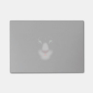 Schwarzes Jaguar oder Panther große Katzen-Gesicht Post-it Klebezettel