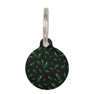 Schwarzes Jalapeno-Paprikaschotenmuster Tiernamensmarke