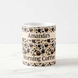 Schwarzes Kaffeeöl Farbmuster Personalisiert Kaffeetasse