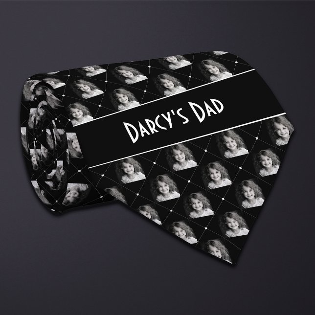 Schwarzes kariertes Foto Krawatte (Von Creator hochgeladen)