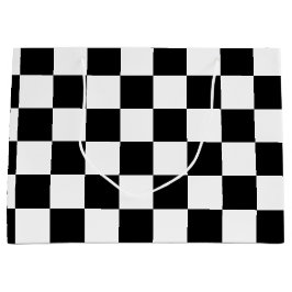 Schwarzes kariertes große geschenktüte