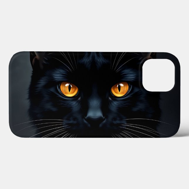 Schwarzes Katapult mit gelben Augen Case-Mate iPhone Hülle (Rückseite (Horizontal))