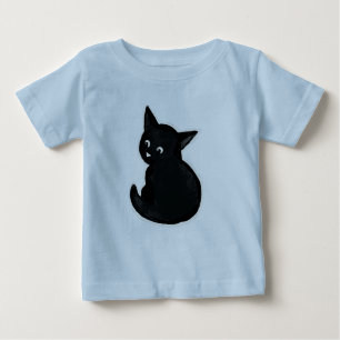 Schwarzes Kätzchen Baby T-shirt