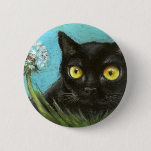 Schwarzes Kätzchen Button