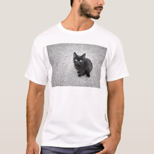 Schwarzes Kätzchen T-Shirt