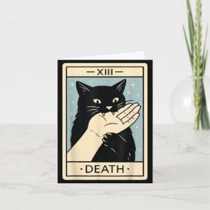 Schwarzes Katze Tarotkarte Shirt Lustige Hexe Hall Karte