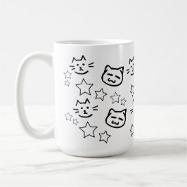 Schwarzes Katzen-Gesicht Kaffeetasse