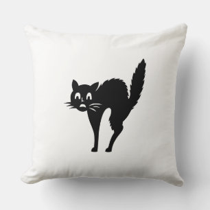 Schwarzes Katzen Halloween Kissen
