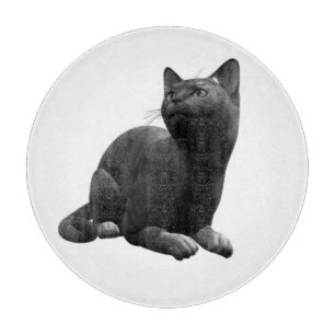 Schwarzes Katzen-Schneidbrett Schneidebrett
