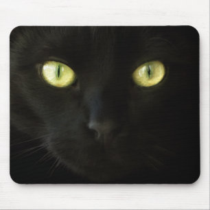 Schwarzes Katzenaugen mousepad