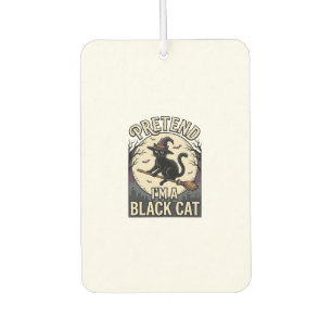 Schwarzes Katzenkostüm Vintage Halloween Hexenkatz Autolufterfrischer