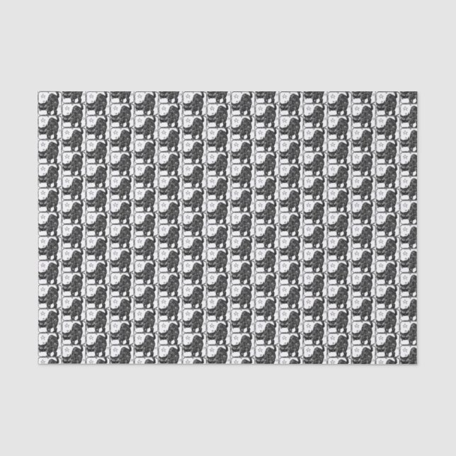SCHWARZES KATZHALLOWEEN GEWEBEPAPIER SEIDENPAPIER (Vorderseite)