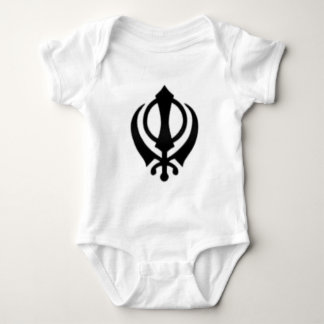 Schwarzes Khanda Baby Strampler
