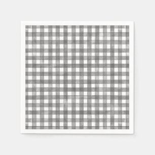 Schwarzes klassisches Gingham Serviette