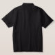 Schwarzes klassisches Polo-Shirt bestickt mit weiß (Design Back)