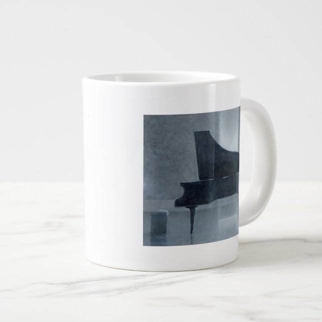 Schwarzes Klavier 2004 Jumbo-Tasse (Vorderseite Rechts)