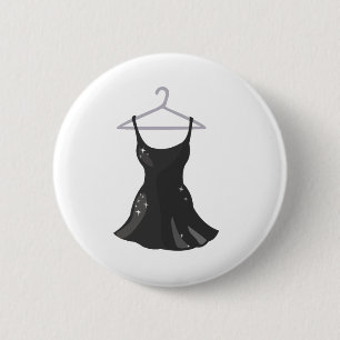 Schwarzes Kleid Button