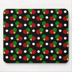 Schwarzes Klingeln pong Muster Mousepad