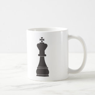 Schwarzes Königschachstück Kaffeetasse