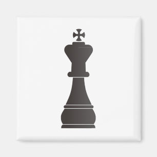 Schwarzes Königschachstück Magnet