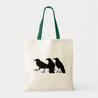 Schwarzes kräht Taschen-Tasche Tragetasche