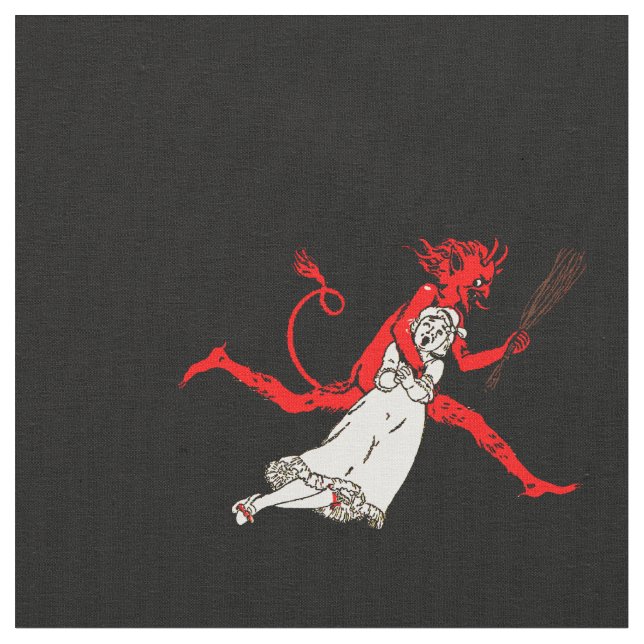 Schwarzes Krampus Gewebe Stoff (Nahaufnahme)