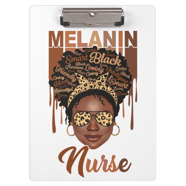 Schwarzes Krankenpflegeleben rn kann Krankenpflege Klemmbrett (Vorderseite)