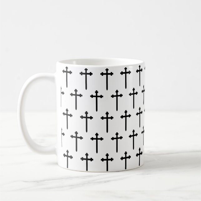 Schwarzes Kreuz Tasse (Links)