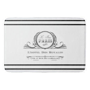 Schwarzes L Bad-Matte ` Hotel DES Royales Badematte