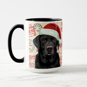 Schwarzes Lab Christmas Tasse
