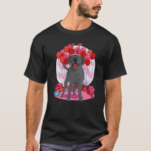 Schwarzes Lab Cute Labrador Retriever Herz Valenti T-Shirt