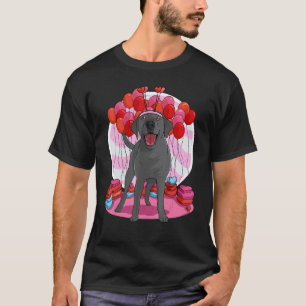 Schwarzes Lab Cute Labrador Retriever Herz Valenti T-Shirt