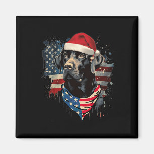 Schwarzes Lab Labrador Vintage Santa Weihnachten P Magnet