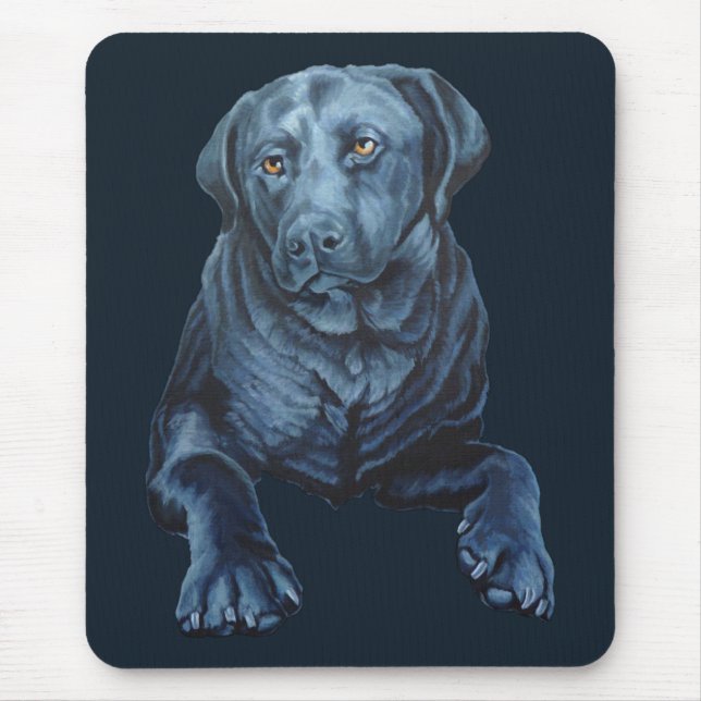 Schwarzes Labor Art Mousepad Labrador Retriever Do (Vorne)