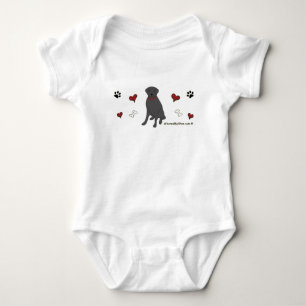 schwarzes Labor Baby Strampler