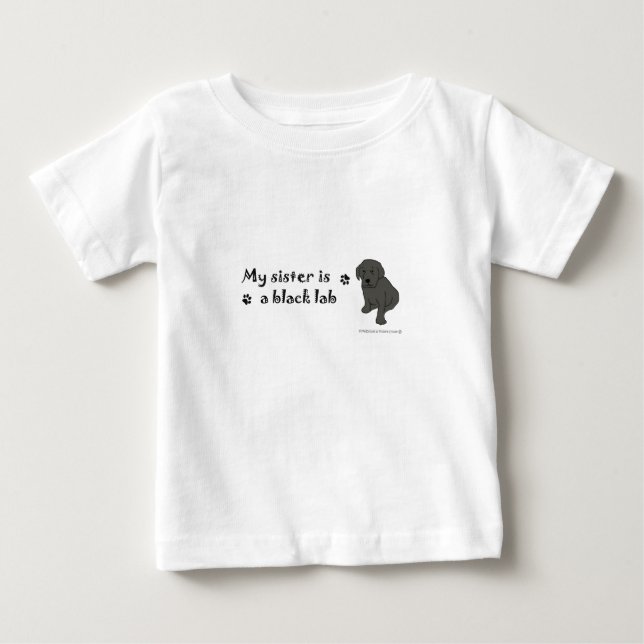 schwarzes Labor Baby T-shirt (Vorderseite)