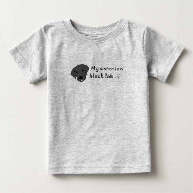 schwarzes Labor Baby T-shirt (Vorderseite)